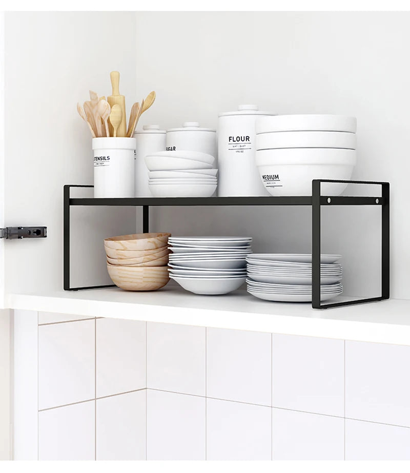 Kitchen Utensils Storage Rack Cabinet Plates Dishes Kitchenware Shelf Drainer Organizer - My Store