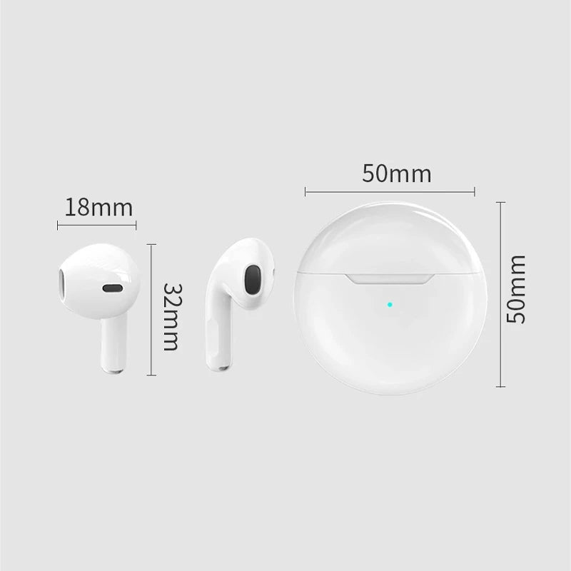 New PRO6 Wireless Bluetooth Headset Stereo Binaural TWS InEar Macaron J6 6 Th Generation Bluetooth Headset - My Store