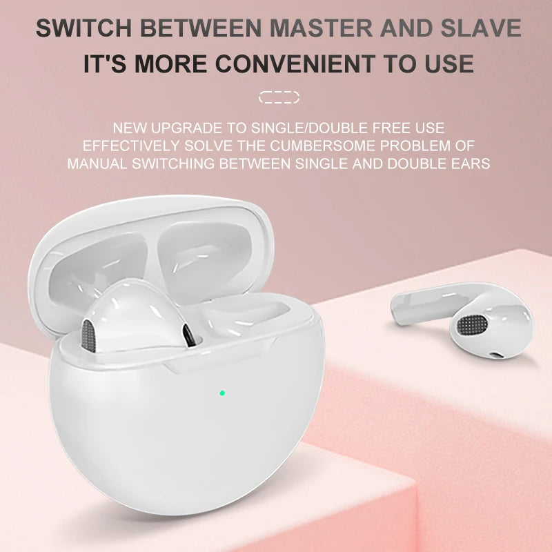 New PRO6 Wireless Bluetooth Headset Stereo Binaural TWS InEar Macaron J6 6 Th Generation Bluetooth Headset - My Store