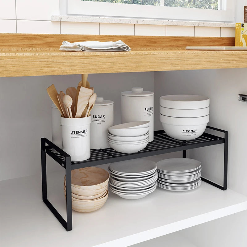 Kitchen Utensils Storage Rack Cabinet Plates Dishes Kitchenware Shelf Drainer Organizer - My Store