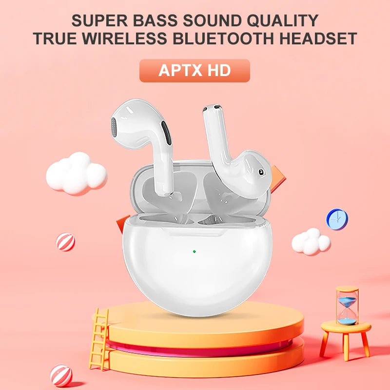 New PRO6 Wireless Bluetooth Headset Stereo Binaural TWS InEar Macaron J6 6 Th Generation Bluetooth Headset - My Store